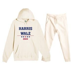 Kamala Harris Tim Walz 2024 Premium Hooded Sweatsuit Set