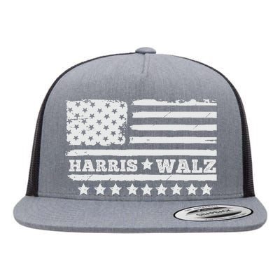 Kamala Harris Tim Walz Waltz Flat Bill Trucker Hat