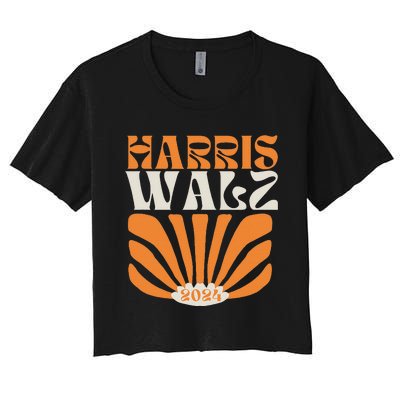 Kamala Harris Tim Walz 2024 Election 2024 Harris Waltz Women's Crop Top Tee