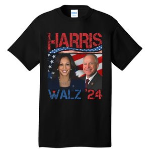 Kamala Harris Tim Walz Waltz Tall T-Shirt