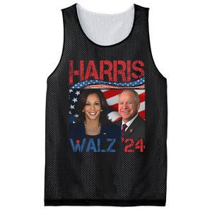 Kamala Harris Tim Walz Waltz Mesh Reversible Basketball Jersey Tank