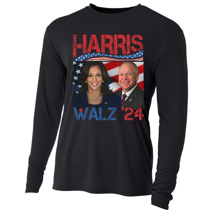 Kamala Harris Tim Walz Waltz Cooling Performance Long Sleeve Crew