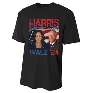 Kamala Harris Tim Walz Waltz Performance Sprint T-Shirt