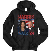 Kamala Harris Tim Walz Waltz Tie Dye Hoodie