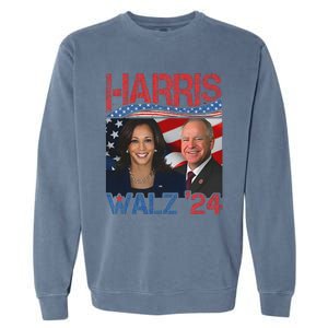 Kamala Harris Tim Walz Waltz Garment-Dyed Sweatshirt