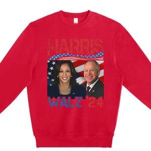 Kamala Harris Tim Walz Waltz Premium Crewneck Sweatshirt