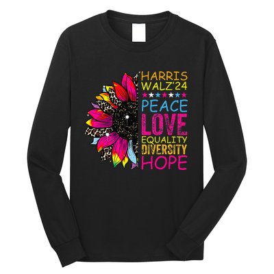 Kamala Harris Tim Walz 2024 Peace Lgbt Long Sleeve Shirt