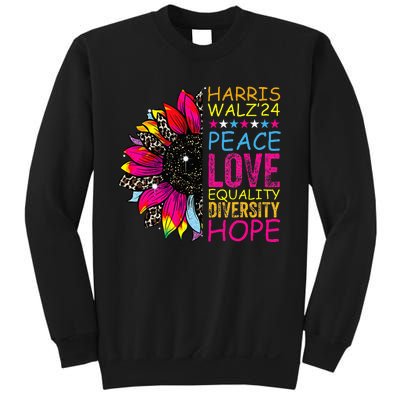 Kamala Harris Tim Walz 2024 Peace Lgbt Sweatshirt