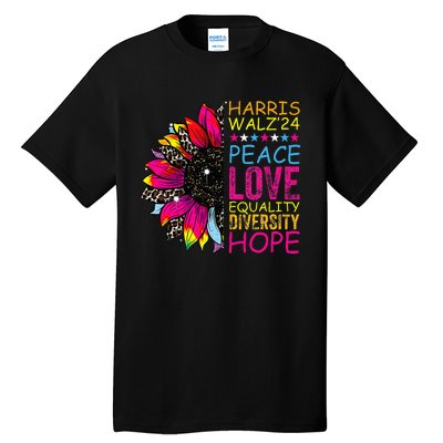 Kamala Harris Tim Walz 2024 Peace Lgbt Tall T-Shirt