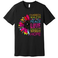 Kamala Harris Tim Walz 2024 Peace Lgbt Premium T-Shirt