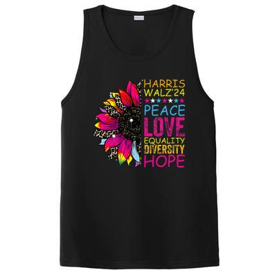 Kamala Harris Tim Walz 2024 Peace Lgbt PosiCharge Competitor Tank