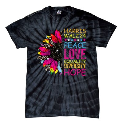 Kamala Harris Tim Walz 2024 Peace Lgbt Tie-Dye T-Shirt