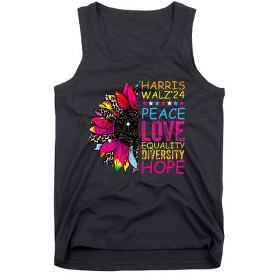 Kamala Harris Tim Walz 2024 Peace Lgbt Tank Top