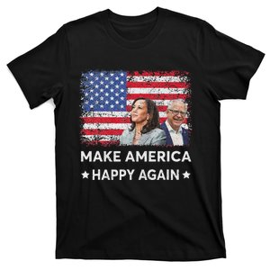 Kamala Harris Tim Waltz Walz 2024 Make America Happy Again T-Shirt