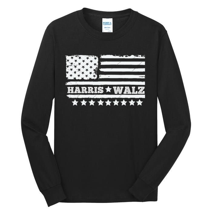 Kamala Harris Tim Walz Waltz 2024 Tall Long Sleeve T-Shirt