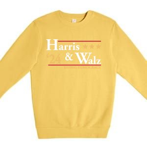 Kamala Harris Tim Walz Saving Democracy Election Campaign Gift Premium Crewneck Sweatshirt