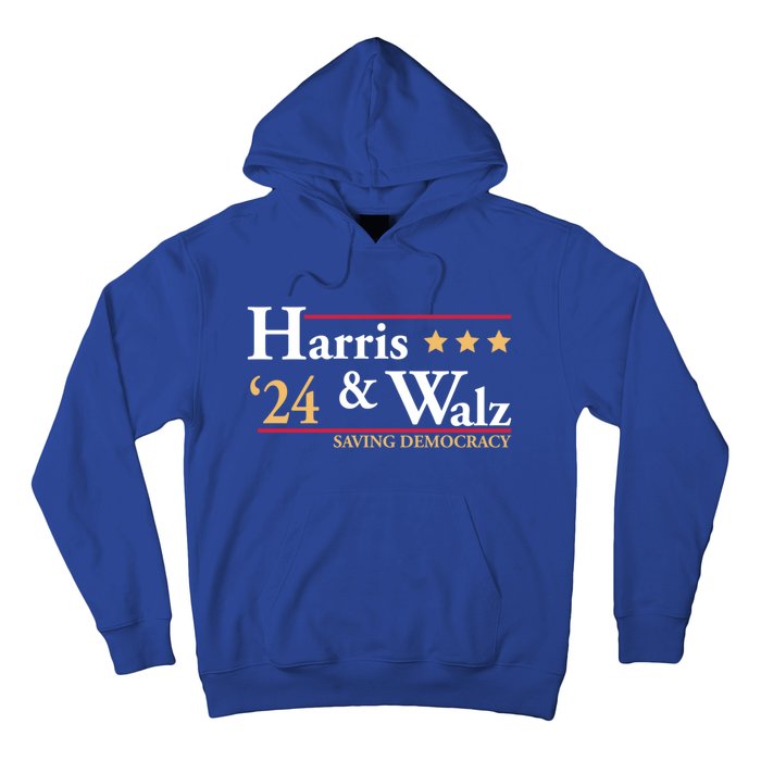 Kamala Harris Tim Walz Saving Democracy Election Campaign Gift Hoodie