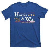 Kamala Harris Tim Walz Saving Democracy Election Campaign Gift T-Shirt