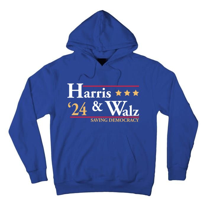 Kamala Harris Tim Walz Saving Democracy Election Campaign Gift Tall Hoodie