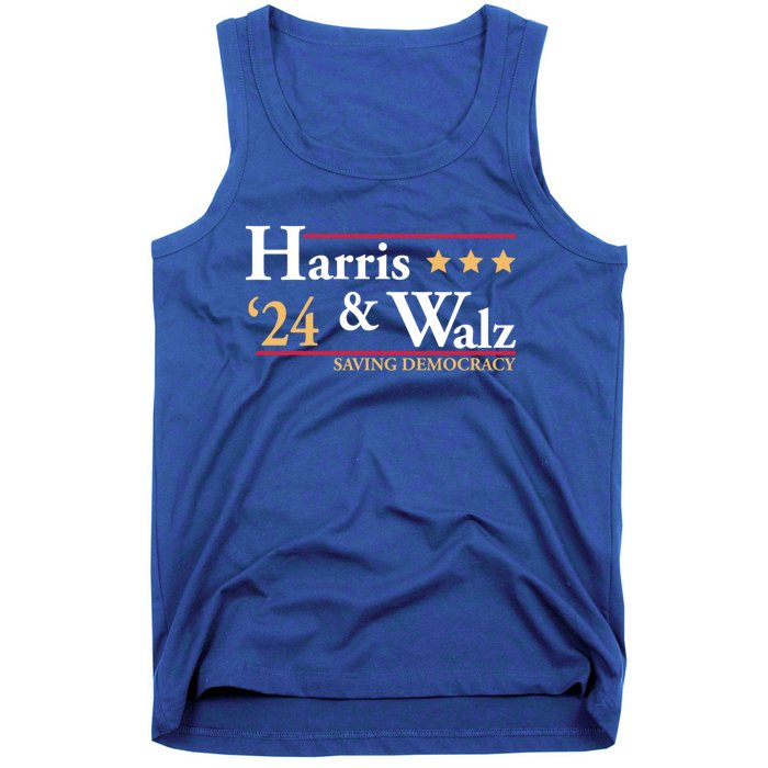 Kamala Harris Tim Walz Saving Democracy Election Campaign Gift Tank Top