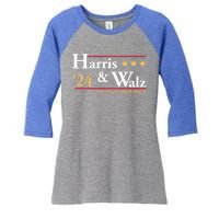 Kamala Harris Tim Walz Saving Democracy Election Campaign Gift Women's Tri-Blend 3/4-Sleeve Raglan Shirt