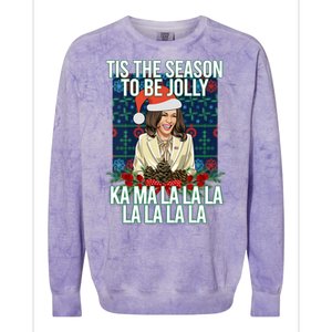 Kamala Harris Ugly Christmas Sweater Funny Tis The Season Great Gift Colorblast Crewneck Sweatshirt