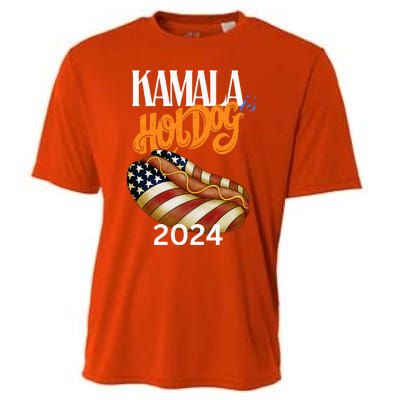 Kamala Harris Usa Election 2024 President Kamala Is Hot Dog Cooling Performance Crew T-Shirt