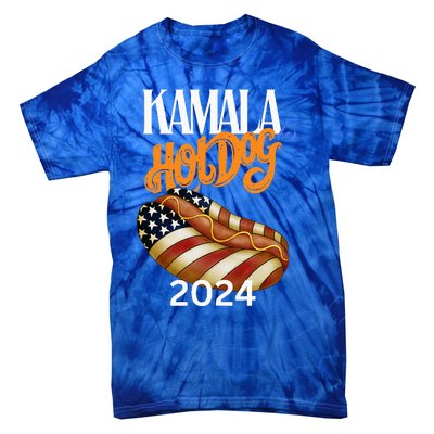 Kamala Harris Usa Election 2024 President Kamala Is Hot Dog Tie-Dye T-Shirt