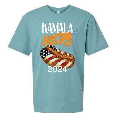 Kamala Harris Usa Election 2024 President Kamala Is Hot Dog Sueded Cloud Jersey T-Shirt