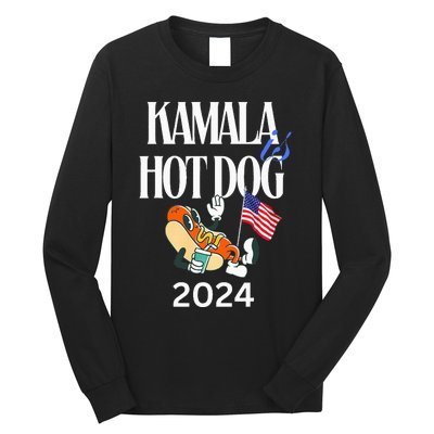 Kamala Harris Usa Election 2024 President Kamala Is Hot Dog Long Sleeve Shirt