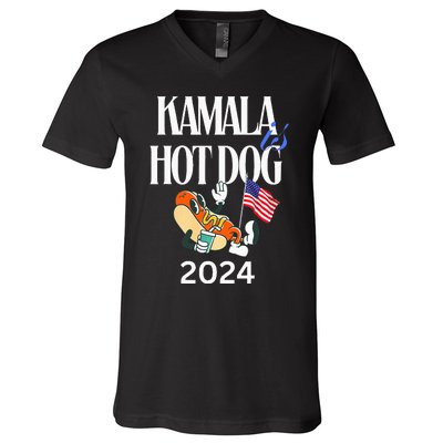 Kamala Harris Usa Election 2024 President Kamala Is Hot Dog V-Neck T-Shirt