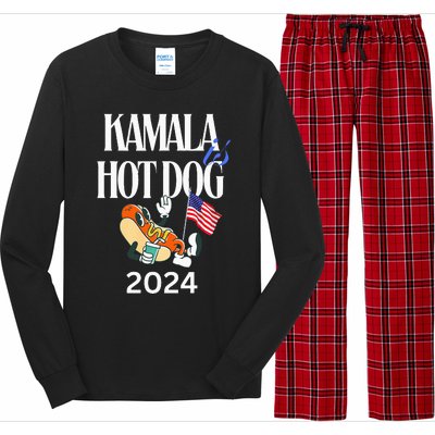 Kamala Harris Usa Election 2024 President Kamala Is Hot Dog Long Sleeve Pajama Set