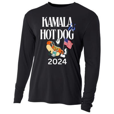 Kamala Harris Usa Election 2024 President Kamala Is Hot Dog Cooling Performance Long Sleeve Crew