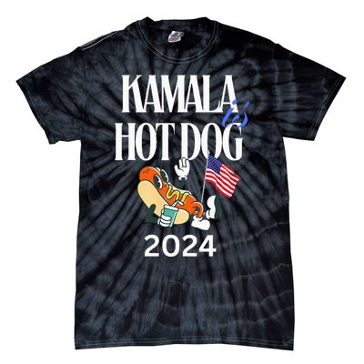 Kamala Harris Usa Election 2024 President Kamala Is Hot Dog Tie-Dye T-Shirt