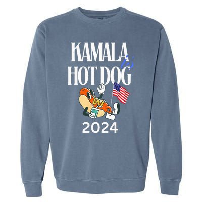 Kamala Harris Usa Election 2024 President Kamala Is Hot Dog Garment-Dyed Sweatshirt