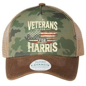 Kamala Harris Us Flag Veterans For Harris 2024 Military Vets Gift Legacy Tie Dye Trucker Hat