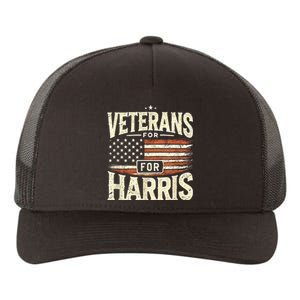 Kamala Harris Us Flag Veterans For Harris 2024 Military Vets Gift Yupoong Adult 5-Panel Trucker Hat