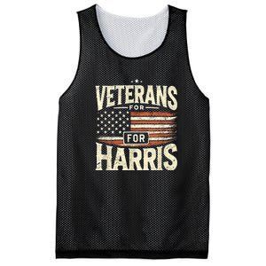 Kamala Harris Us Flag Veterans For Harris 2024 Military Vets Gift Mesh Reversible Basketball Jersey Tank