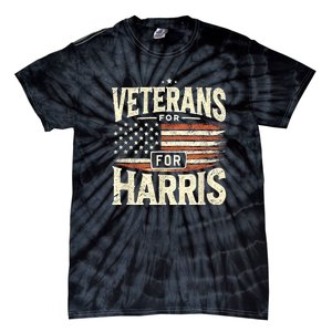 Kamala Harris Us Flag Veterans For Harris 2024 Military Vets Gift Tie-Dye T-Shirt