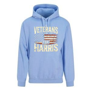 Kamala Harris Us Flag Veterans For Harris 2024 Military Vets Gift Unisex Surf Hoodie