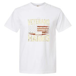 Kamala Harris Us Flag Veterans For Harris 2024 Military Vets Gift Garment-Dyed Heavyweight T-Shirt