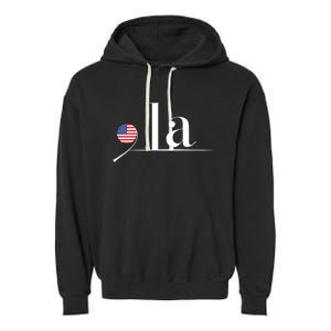 Kamala Harris Us Flag Garment-Dyed Fleece Hoodie