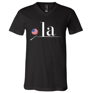 Kamala Harris Us Flag V-Neck T-Shirt