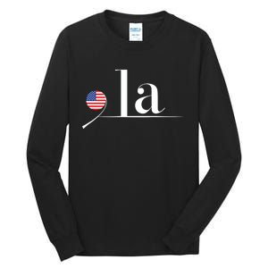 Kamala Harris Us Flag Tall Long Sleeve T-Shirt