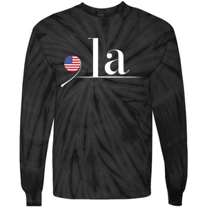 Kamala Harris Us Flag Tie-Dye Long Sleeve Shirt