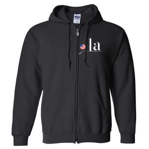 Kamala Harris Us Flag Full Zip Hoodie