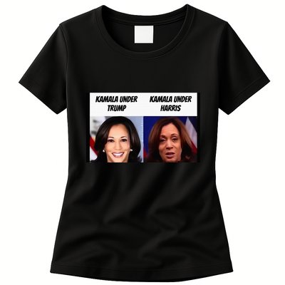 Kamala Harris Under Trump Funny Trump Supporter Womens T-Shirt