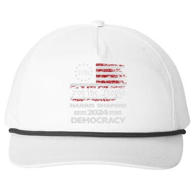 Kamala Harrisshapiro2024 Us Flag Democratic Vp President Snapback Five-Panel Rope Hat