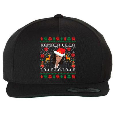 Kamala Harris Ugly Christmas Merry Xmas Comma La Cool Gift Wool Snapback Cap