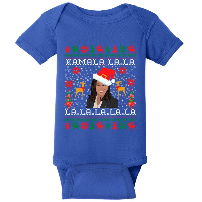 Kamala Harris Ugly Christmas Merry Xmas Comma La Cool Gift Baby Bodysuit